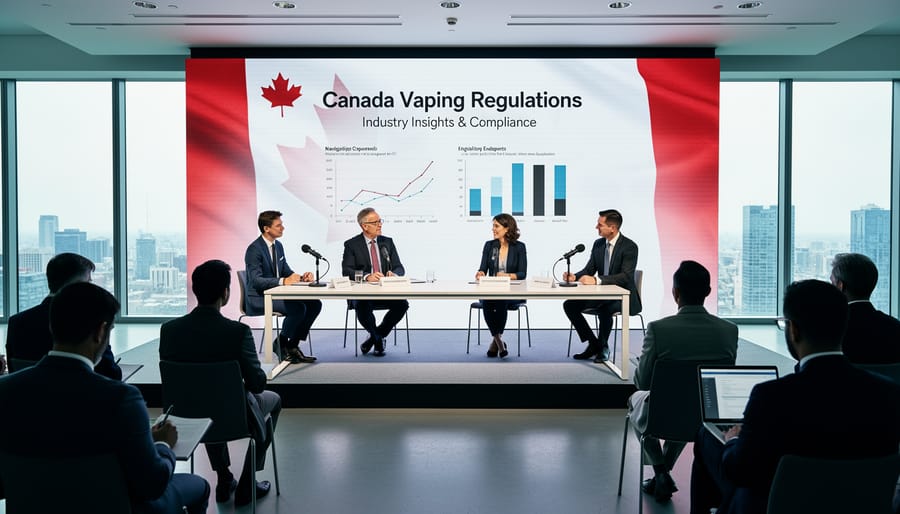 Vaping industry expert in professional office environment